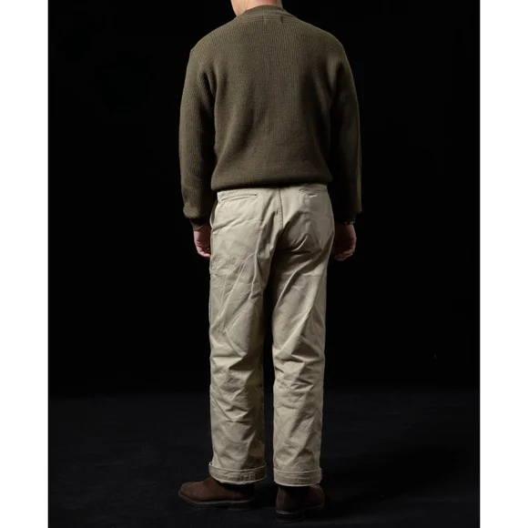 Bronson Vintage 1930s USN Woolen Sweater Warm Thick Wool Sweater Knit Top 40 - Picture 4 of 7